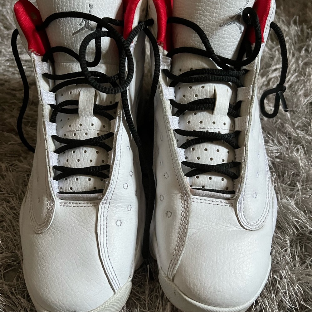 Nike Air Jordan 13 Retro History of Flight White Red Sneakers Size 5.5